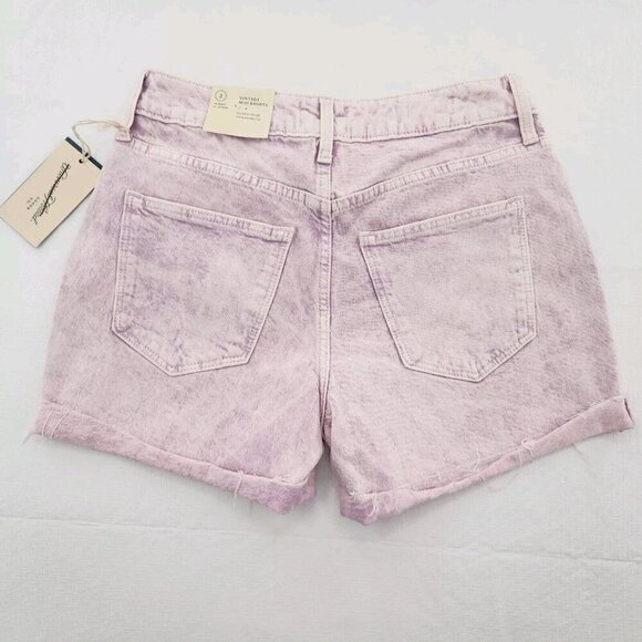 Universal Thread Womens High-Rise Vintage Midi Jean Shorts Purple Size 2/26 - Picture 3 of 5